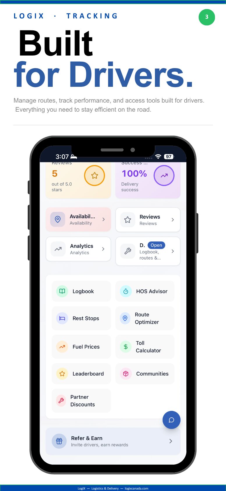 LogiX app   Built for Drivers